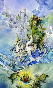 sl tarot major arcana 08 chariot Fantasy Oil Paintings